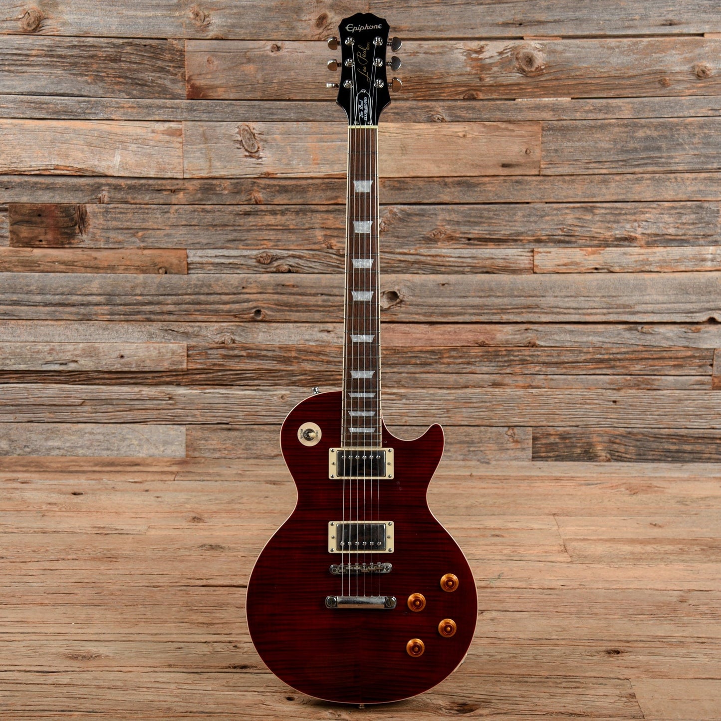 Epiphone Les Paul Standard Plus Top Pro Wine Red 2014 Electric Guitars / Solid Body
