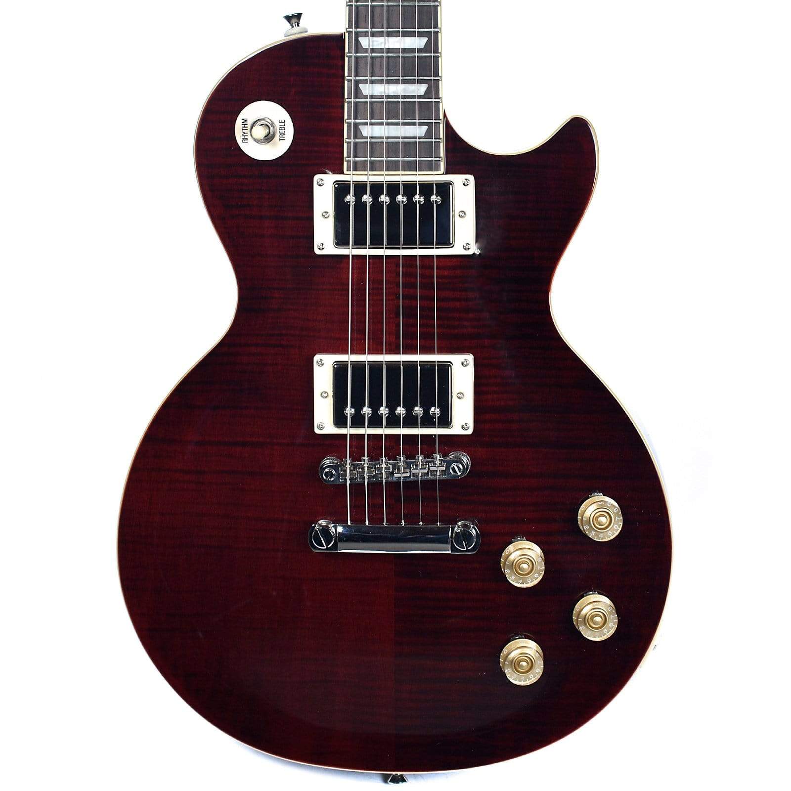 Epiphone Les Paul Tribute Plus Black Cherry Electric Guitars / Solid Body