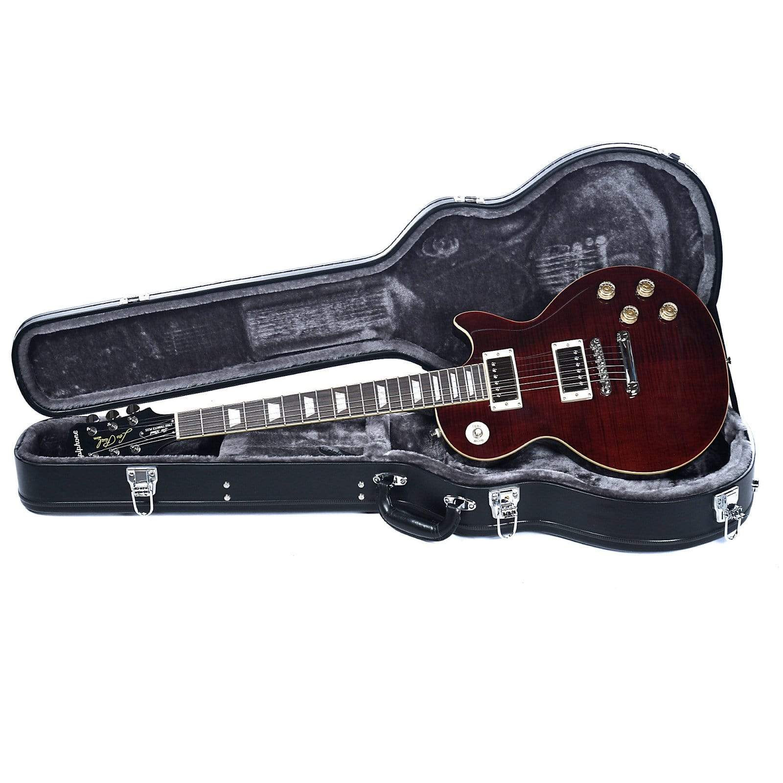 Epiphone Les Paul Tribute Plus Black Cherry Electric Guitars / Solid Body