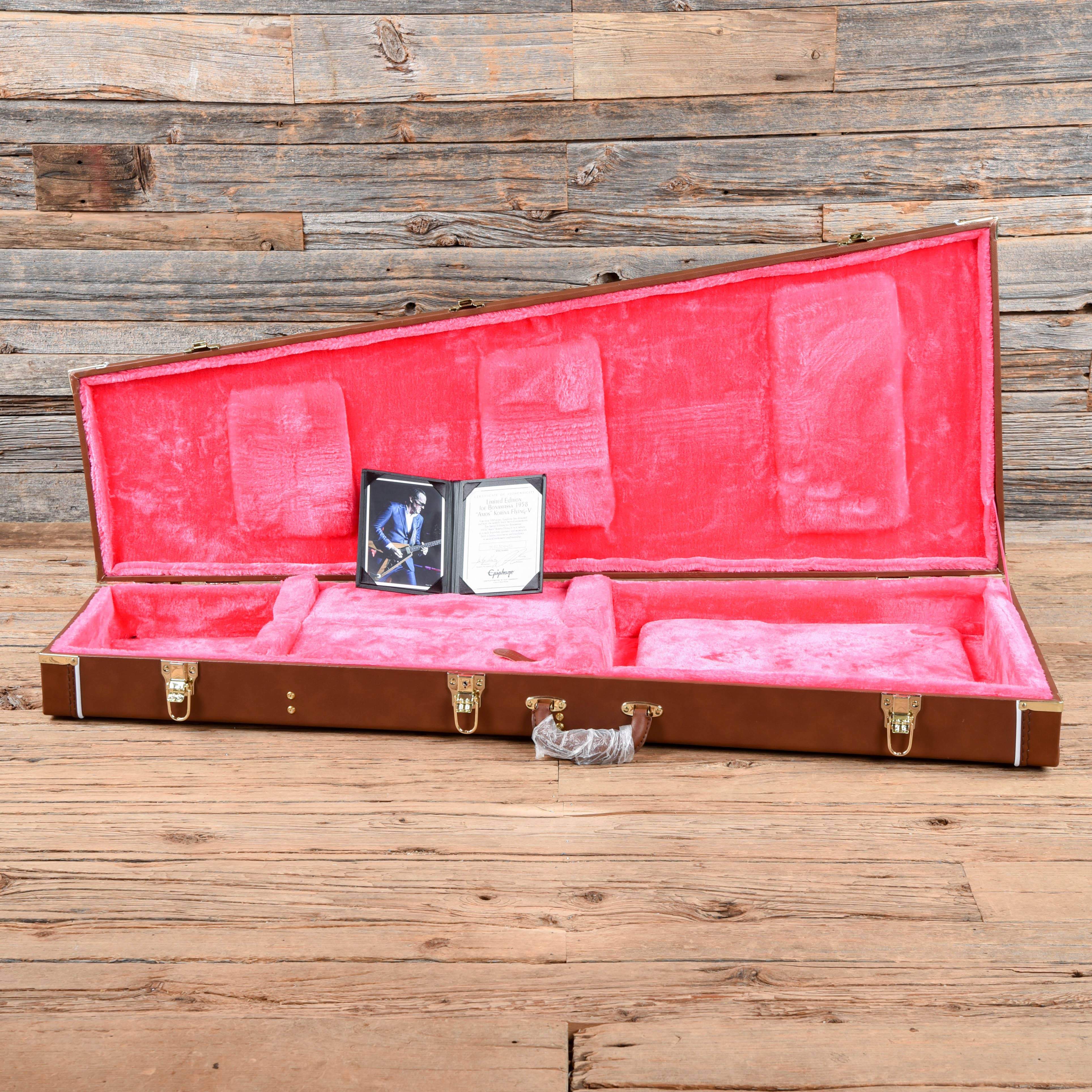 Epiphone Limited Edition Joe Bonamassa 1958 Amos Korina Flying V Antique Natural 2018 Electric Guitars / Solid Body