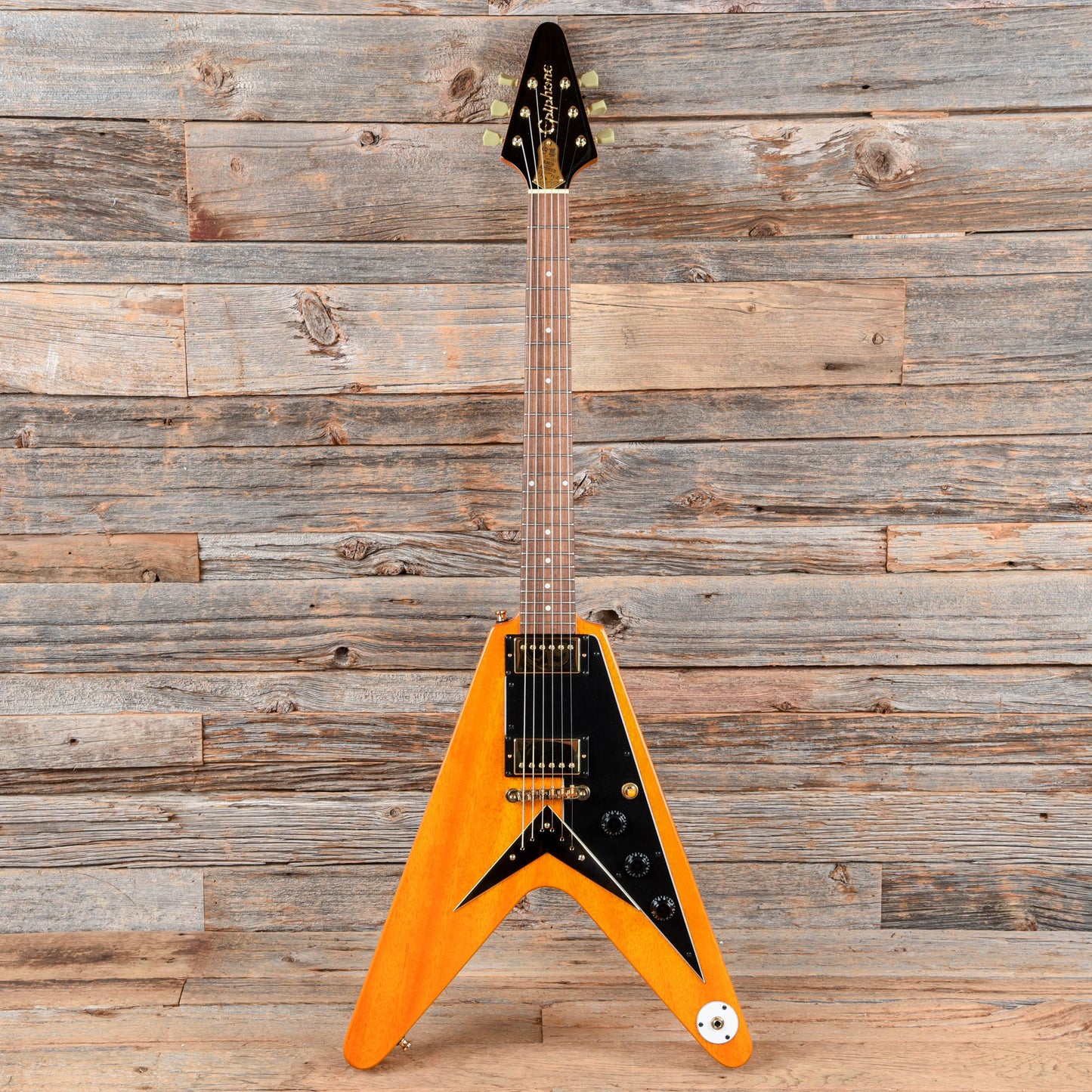 Epiphone Limited Edition Joe Bonamassa 1958 Amos Korina Flying V Antique Natural 2018 Electric Guitars / Solid Body