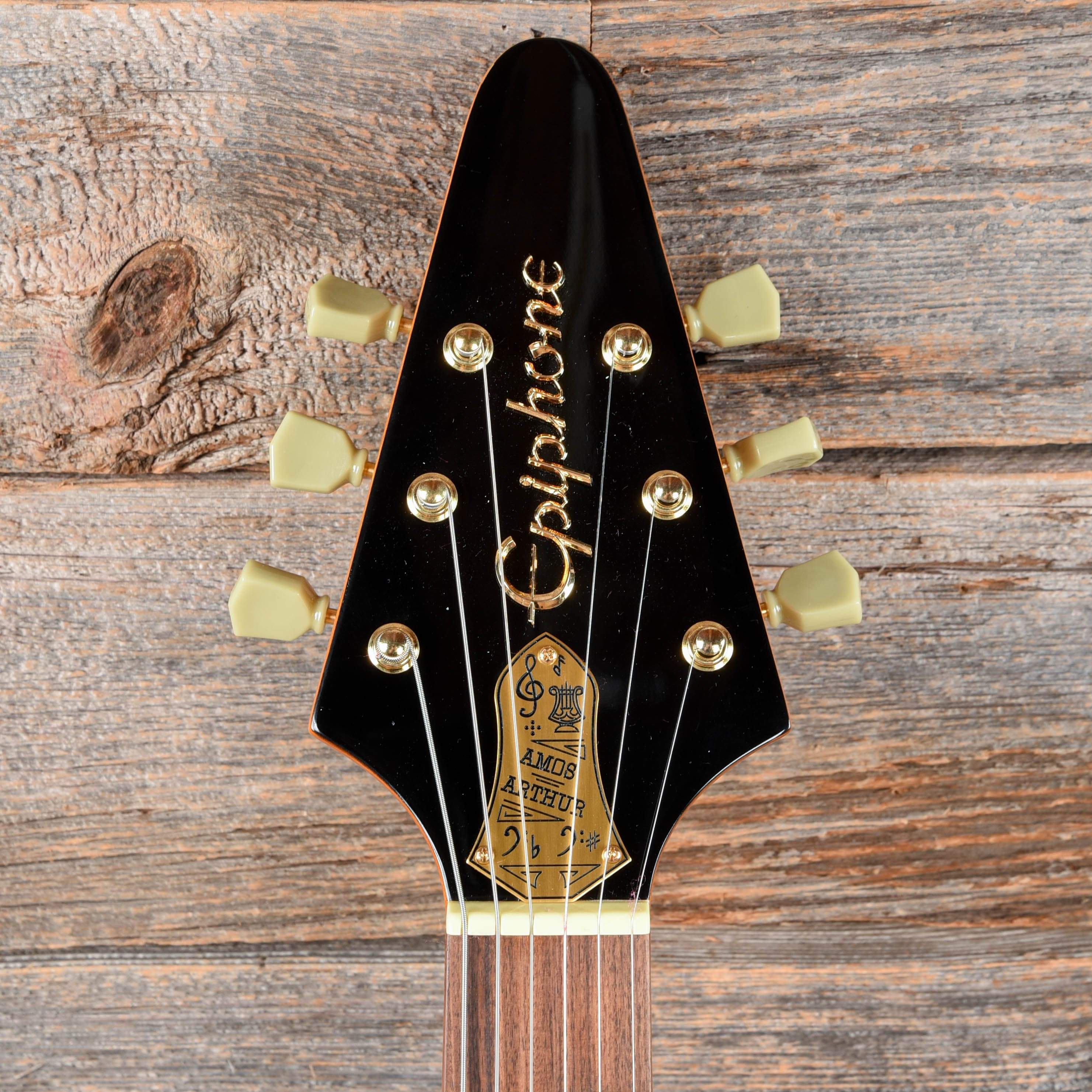 Epiphone Limited Edition Joe Bonamassa 1958 Amos Korina Flying V Antique Natural 2018 Electric Guitars / Solid Body