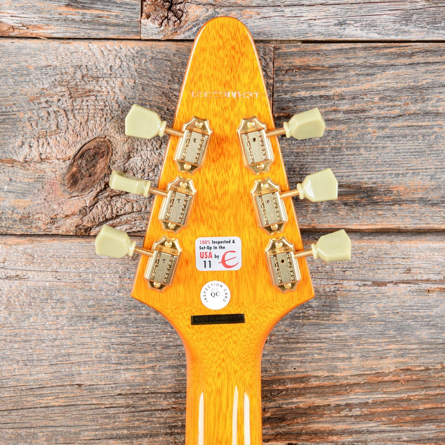 Epiphone Limited Edition Joe Bonamassa 1958 Amos Korina Flying V Antique Natural 2018 Electric Guitars / Solid Body