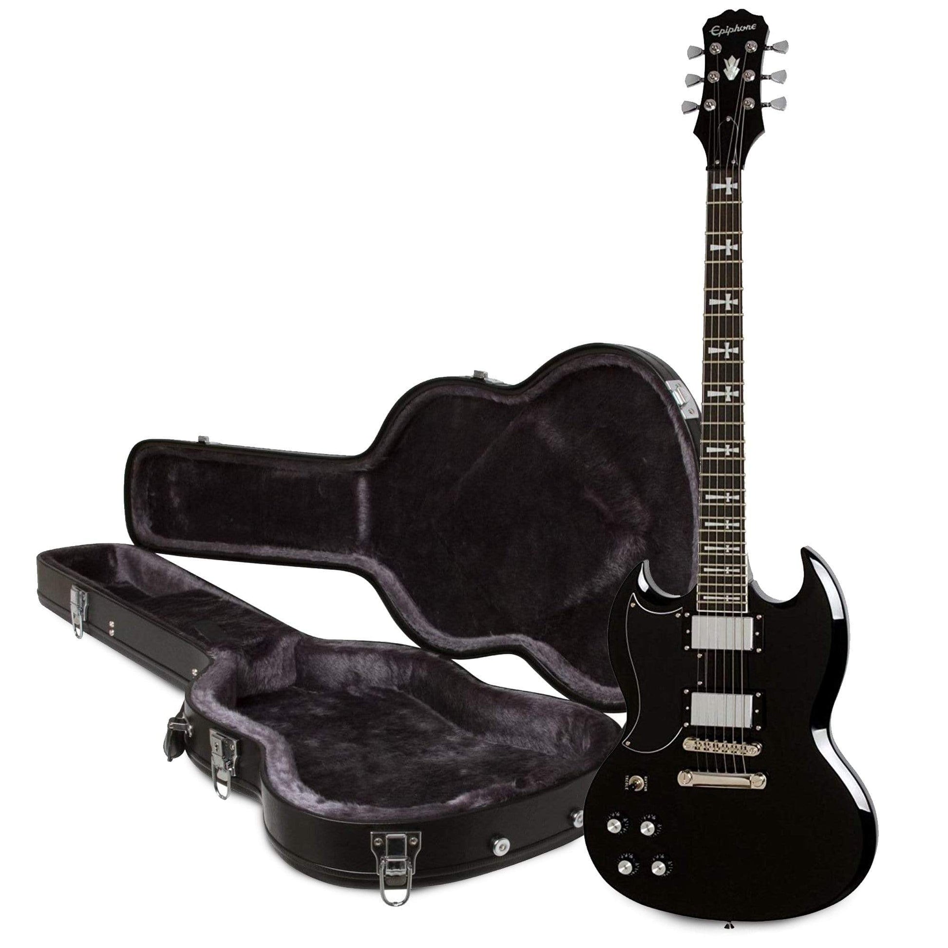 Epiphone Limited Edition Tony Iommi Signature SG Custom Ebony LEFTY w/Hardshell Case Electric Guitars / Solid Body