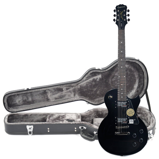 Epiphone LP Studio Ebony CH and Epiphone Hardshell Case Bundle Electric Guitars / Solid Body