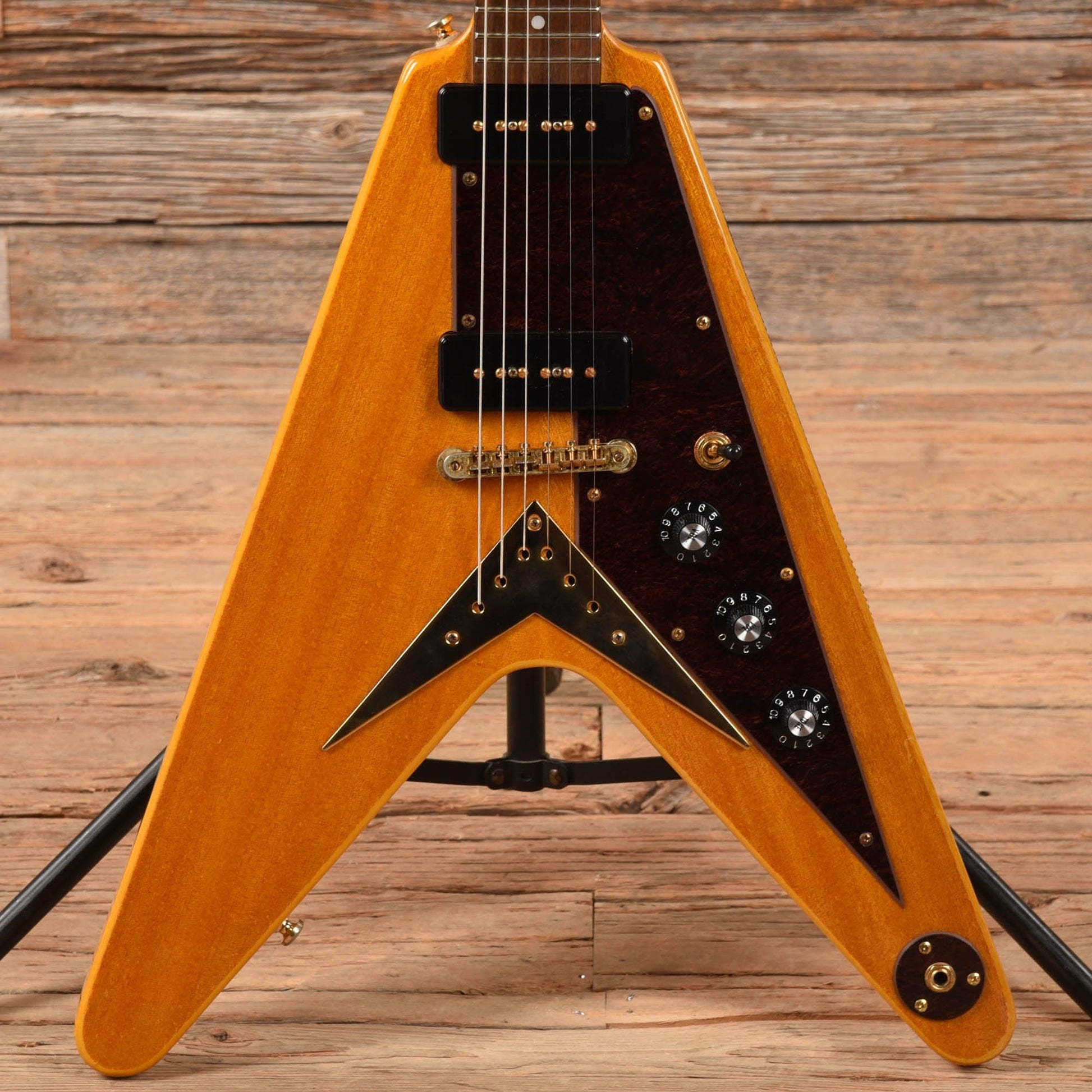 Epiphone Popa Chubby Signature Flying V Natural – Chicago Music Exchange