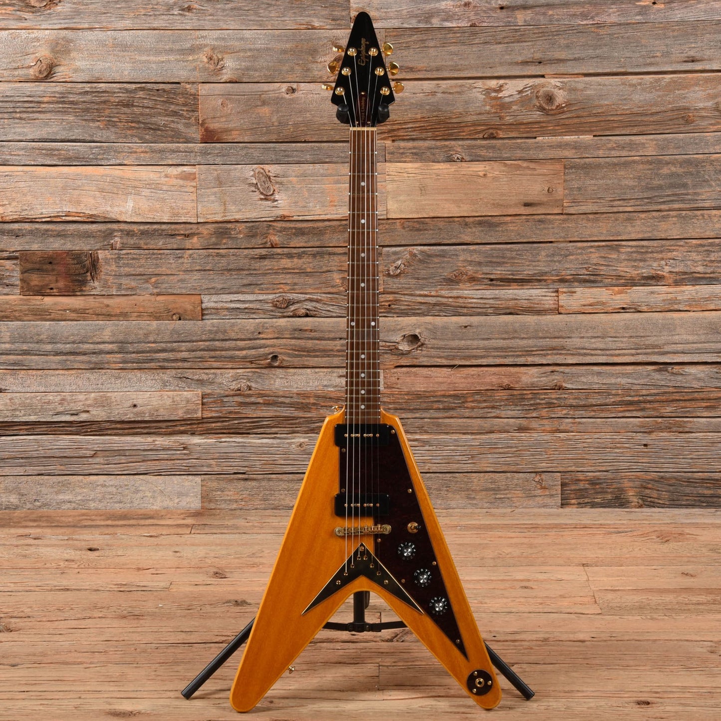 Epiphone Popa Chubby Signature Flying V Natural Electric Guitars / Solid Body