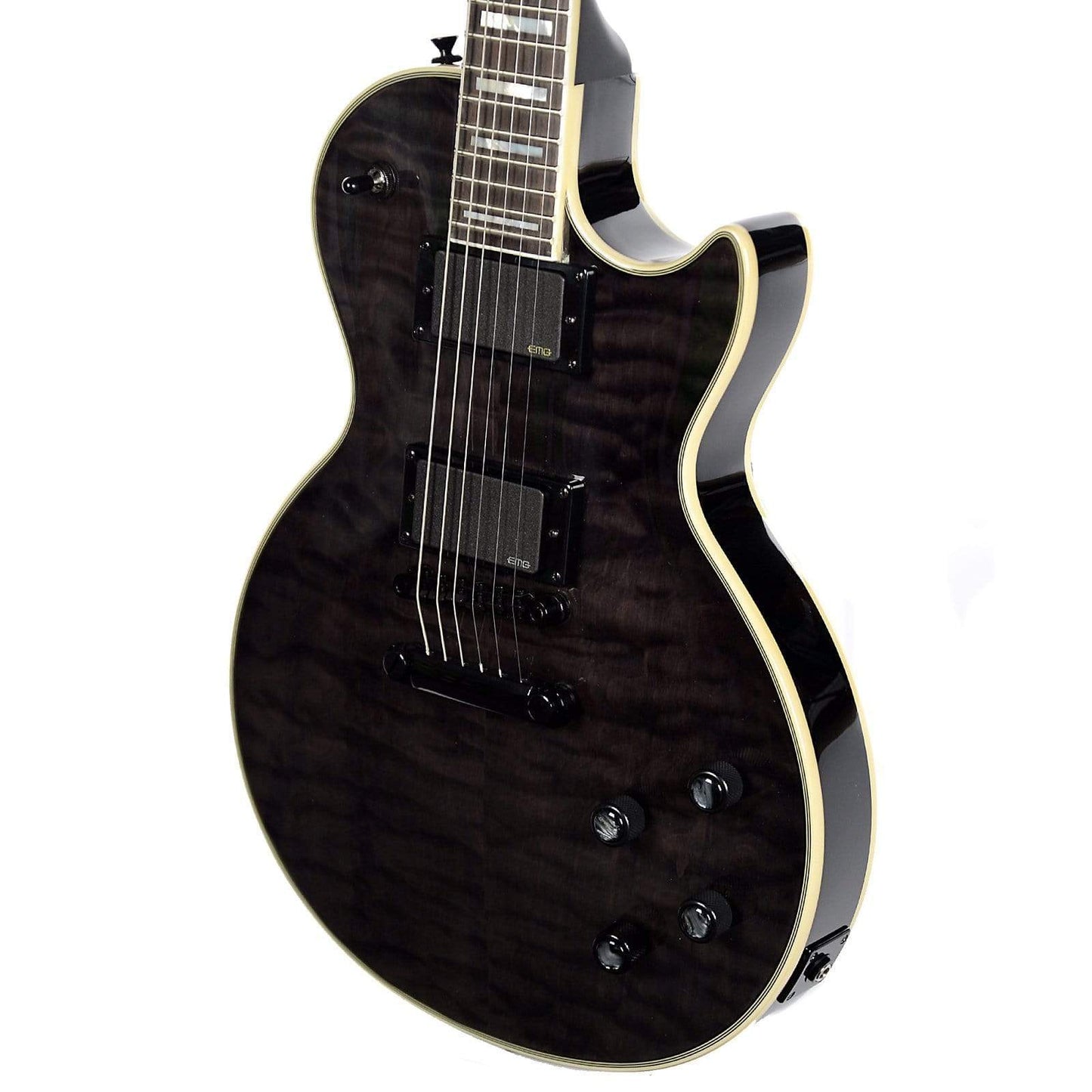 Epiphone Prophecy Les Paul Custom Plus EX Outfit Midnight Ebony Electric Guitars / Solid Body