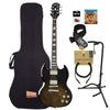 Epiphone SG Modern Figured Black Essentials Bundle Electric Guitars / Solid Body
