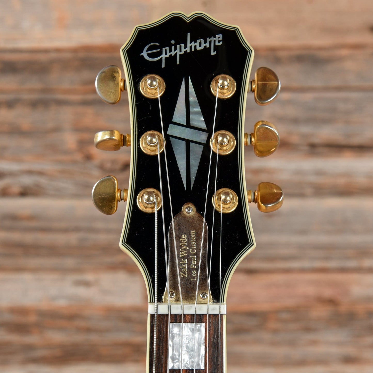 Epiphone Zakk Wylde Signature Les Paul Custom Antique Ivory with Bullseye 2005 Electric Guitars / Solid Body