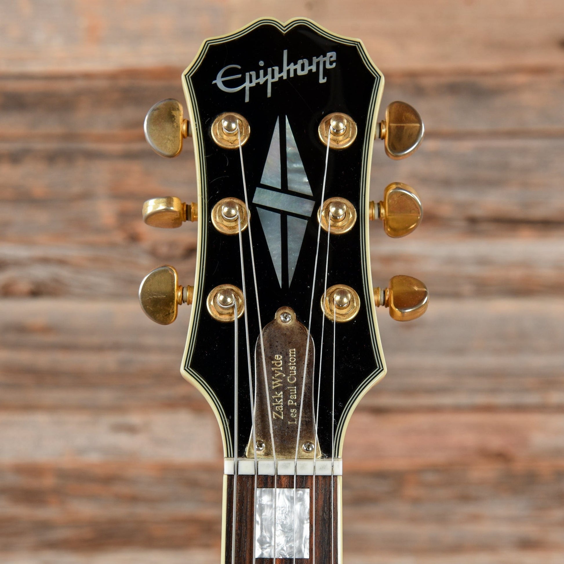 Epiphone Zakk Wylde Signature Les Paul Custom Antique Ivory with Bullseye 2005 Electric Guitars / Solid Body