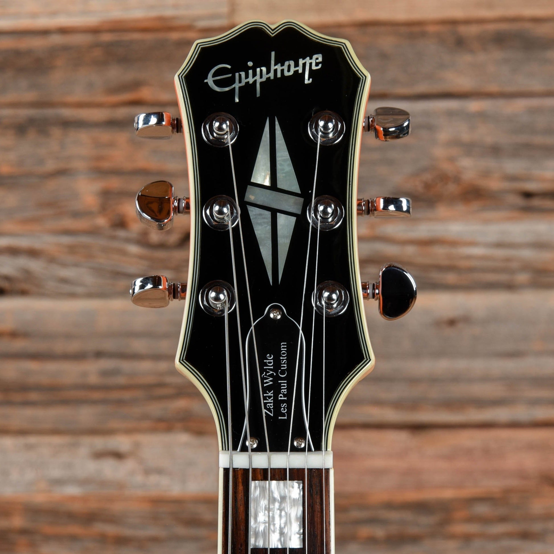 Epiphone Zakk Wylde Signature Les Paul Custom Buzzsaw Orange Electric Guitars / Solid Body