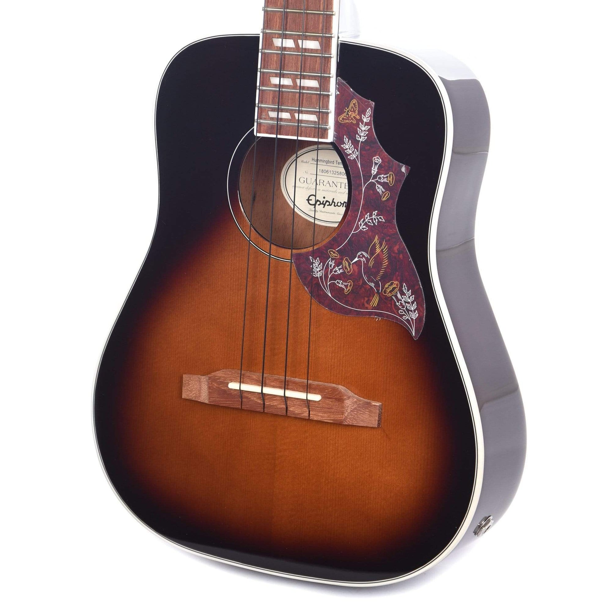 Epiphone Hummingbird Tenor Ukulele Outfit Tobacco Sunburst Folk Instruments / Ukuleles