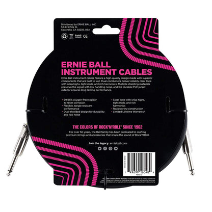 Ernie Ball 10' Straight/Straight Instrument Cable Black Accessories / Cables