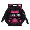 Ernie Ball 15' XLR Microphone Cable Black Braided Accessories / Cables