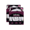 Ernie Ball 30' Coiled Instrument Cable Angle-Straight White 2 Pack Bundle Accessories / Cables