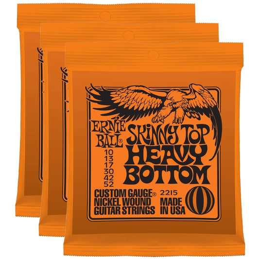 Ernie Ball 2215 Skinny Top Hvy Bot 10-52 (3 Pack Bundle) Accessories / Strings / Guitar Strings