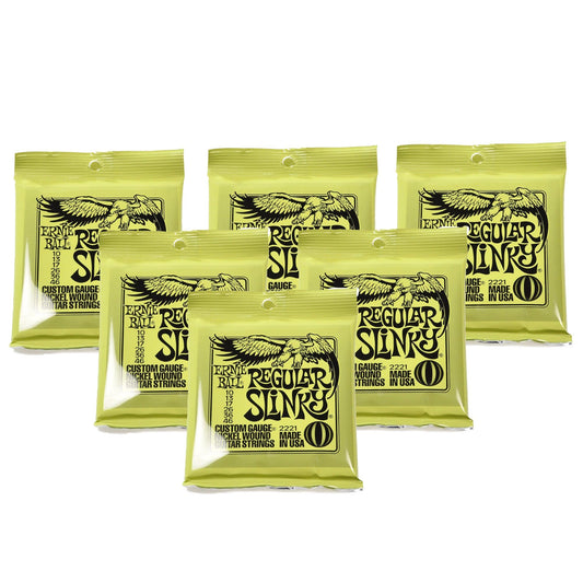 Ernie Ball 2221 Regular Slinky 10-46 (6 Pack Bundle) Accessories / Strings / Guitar Strings