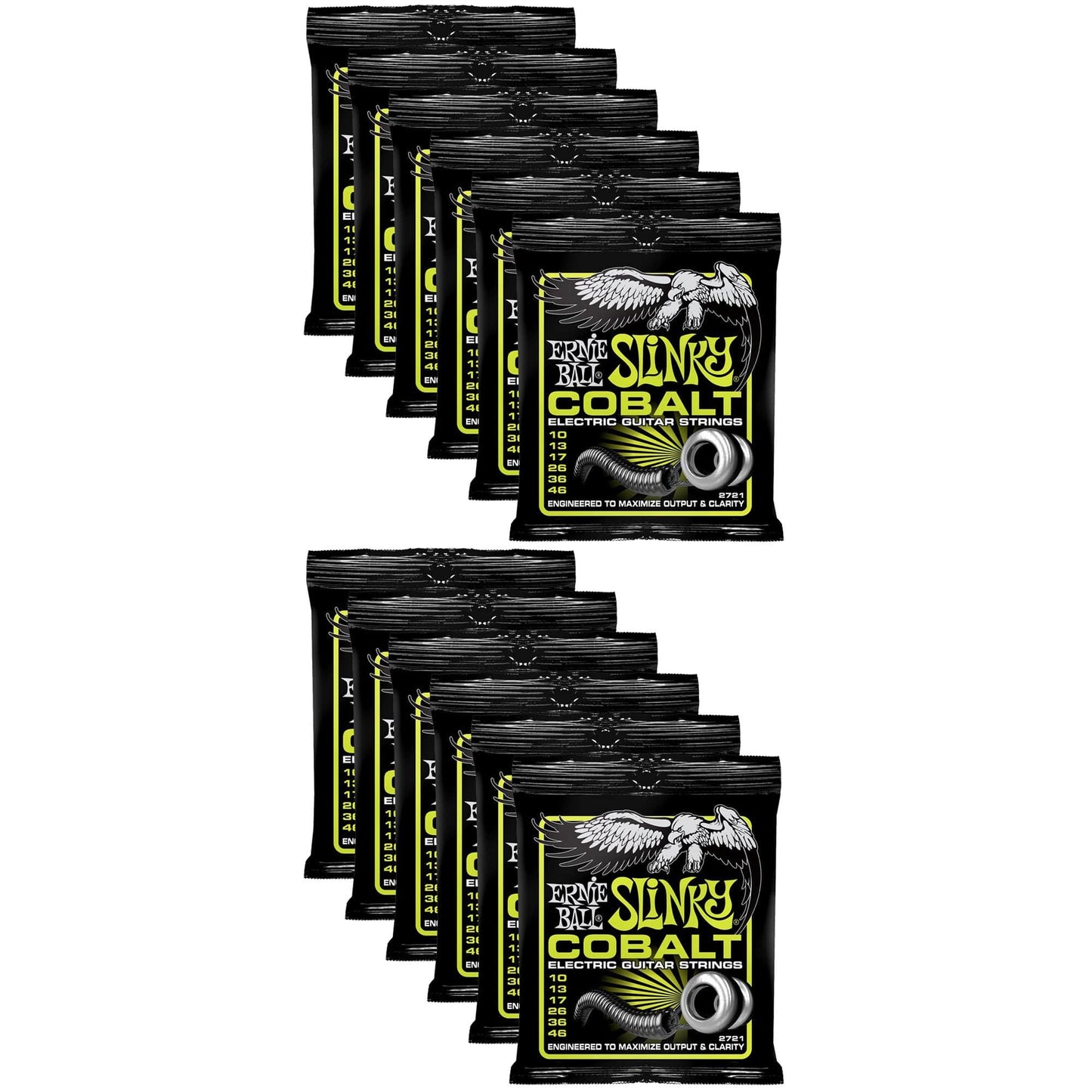 Ernie Ball 2721 Cobalt Regular Slinky 10-46 (12 Pack Bundle) Accessories / Strings / Guitar Strings