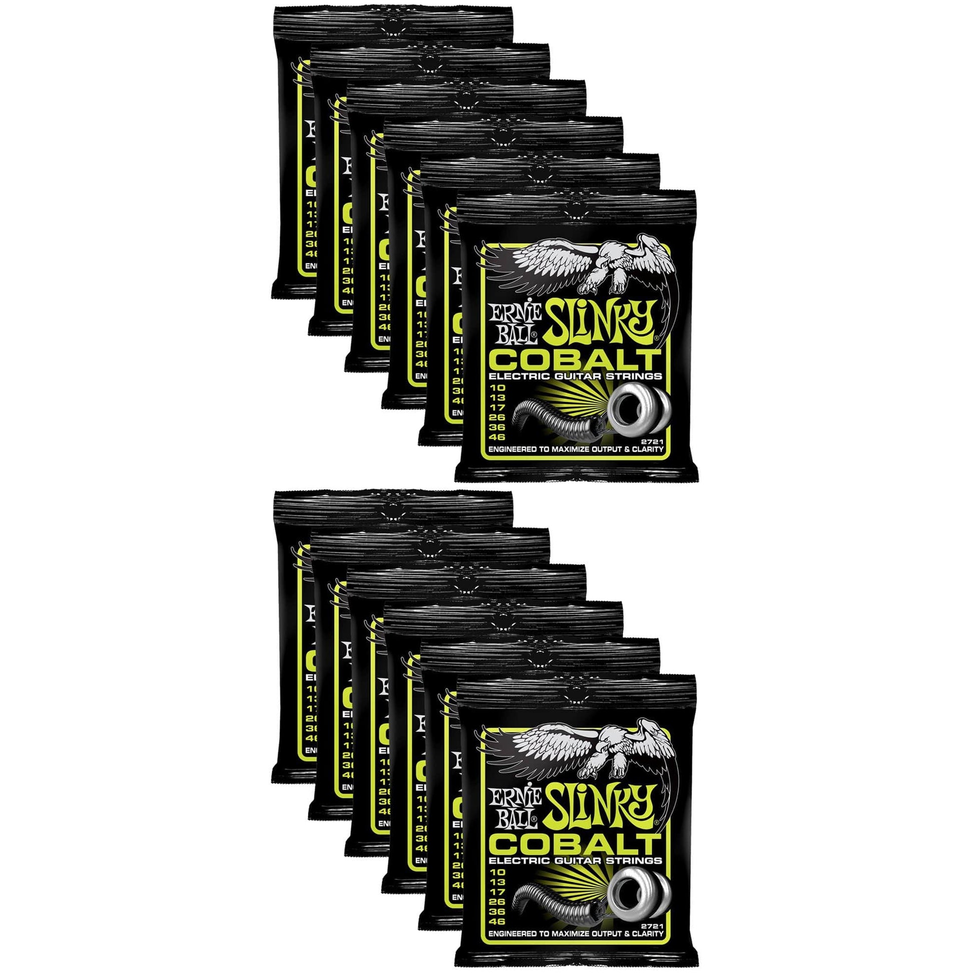 Ernie Ball 2721 Cobalt Regular Slinky 10-46 (12 Pack Bundle) Accessories / Strings / Guitar Strings
