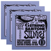 Ernie Ball 2839 6 String Baritone 13-72 (3 Pack Bundle) Accessories / Strings / Guitar Strings