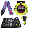 Ernie Ball 4114 Musician's Tool Kit, Power Peg, Jacquard Strap and Braided Cable Bundle #18 Accessories / Strings / Guitar Strings