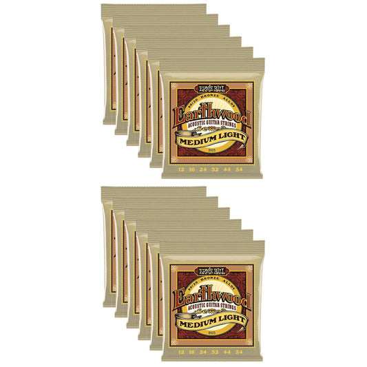 Ernie Ball Earthwood 80/20 Bronze Medium Light 12-54 (12 Pack Bundle) Accessories / Strings / Guitar Strings