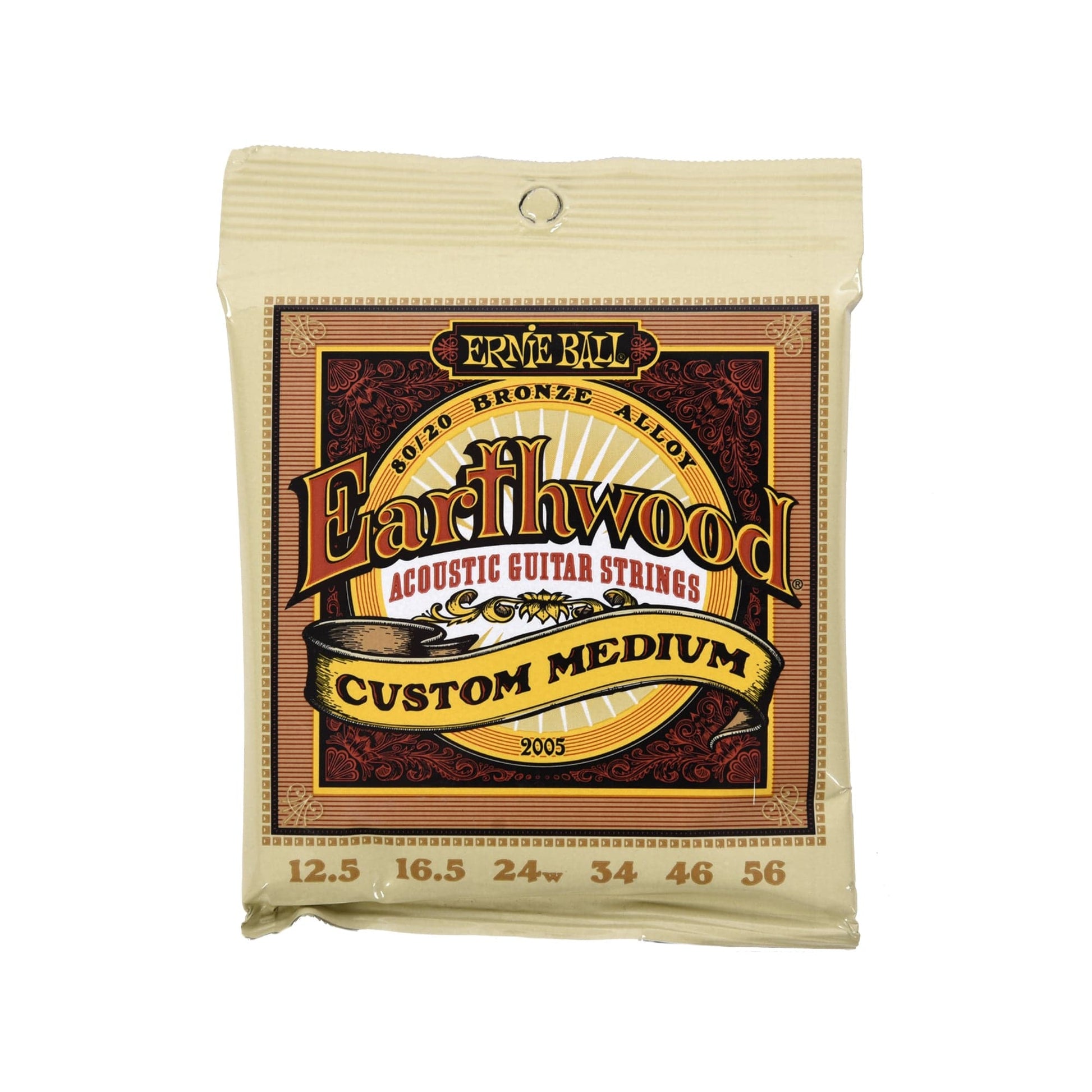 Ernie Ball Earthwood Custom Medium Acoustic Strings 80/20 Bronze 12.5-56 Accessories / Strings / Guitar Strings