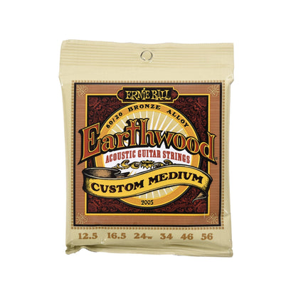 Ernie Ball Earthwood Custom Medium Acoustic Strings 80/20 Bronze 12.5-56 Accessories / Strings / Guitar Strings