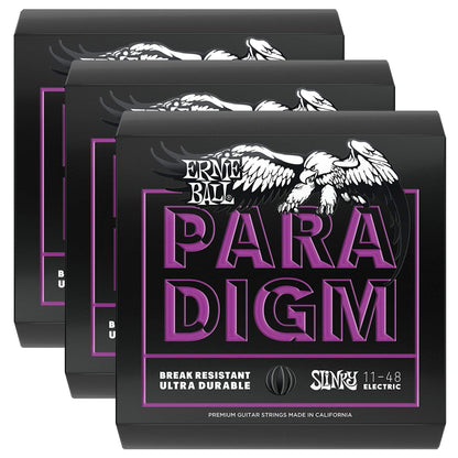 Ernie Ball Paradigm Power Slinky Electric Guitar Strings 11-48 (3 Pack Bundle) Accessories / Strings / Guitar Strings