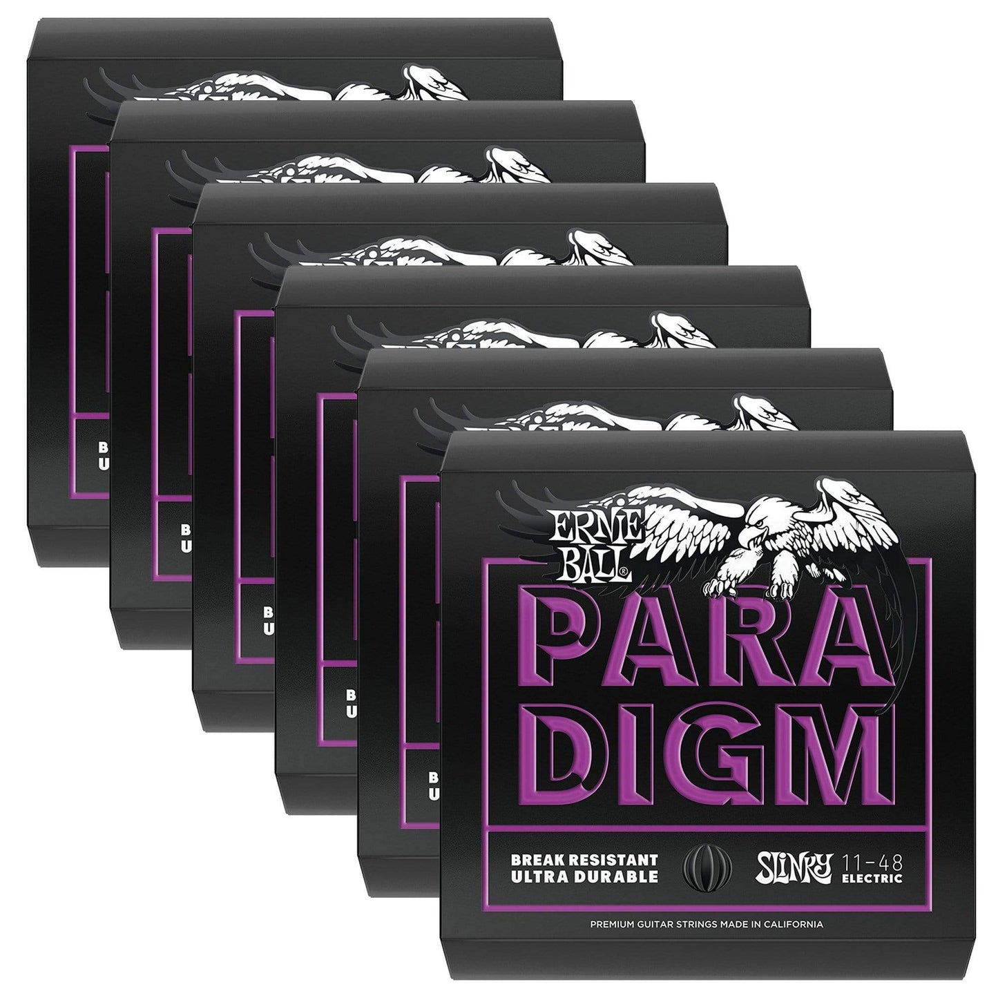 Ernie Ball Paradigm Power Slinky Electric Guitar Strings 11-48 (6 Pack Bundle) Accessories / Strings / Guitar Strings