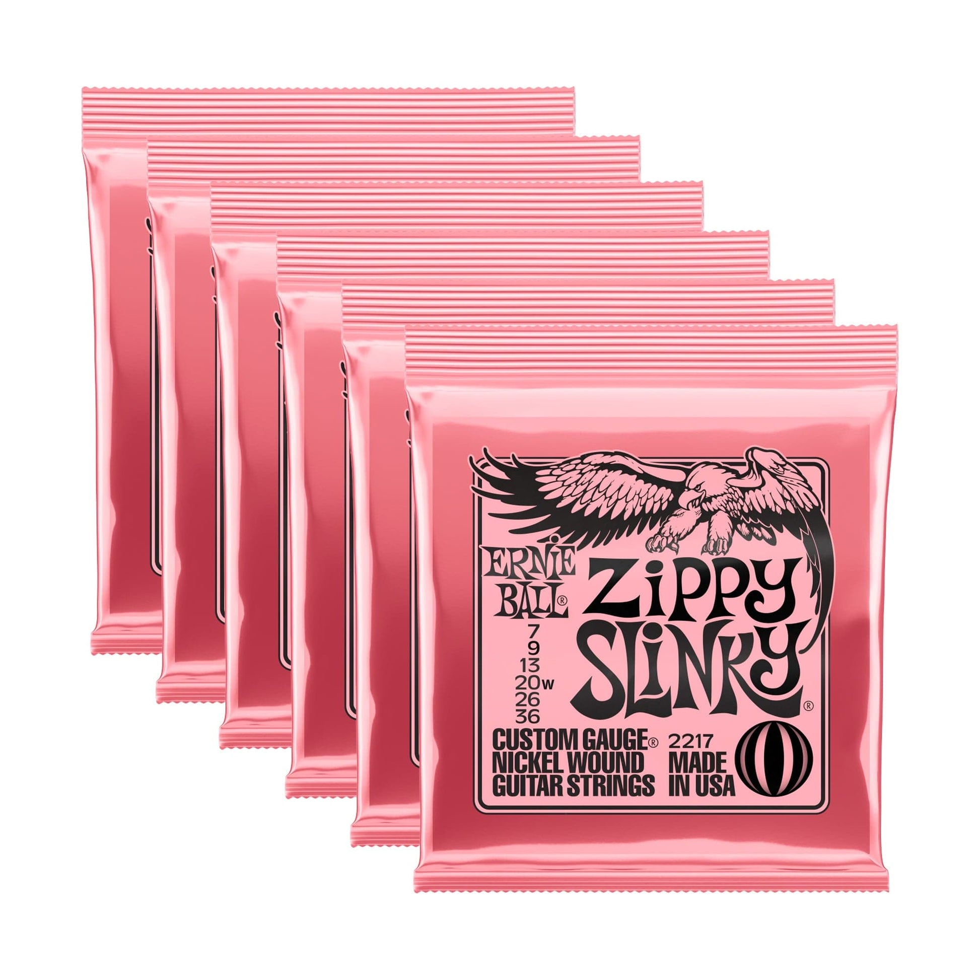 Ernie Ball Zippy Slinky 7-36 6 Pack Bundle Accessories / Strings / Guitar Strings