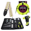 Ernie Ball 4114 Musician's Tool Kit, Power Peg, Jacquard Strap and Braided Cable Bundle #10 Accessories / Tools