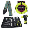 Ernie Ball 4114 Musician's Tool Kit, Power Peg, Jacquard Strap and Braided Cable Bundle #14 Accessories / Tools