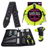 Ernie Ball 4114 Musician's Tool Kit, Power Peg, Jacquard Strap and Braided Cable Bundle #2 Accessories / Tools