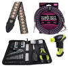 Ernie Ball 4114 Musician's Tool Kit, Power Peg, Jacquard Strap and Braided Cable Bundle #8 Accessories / Tools