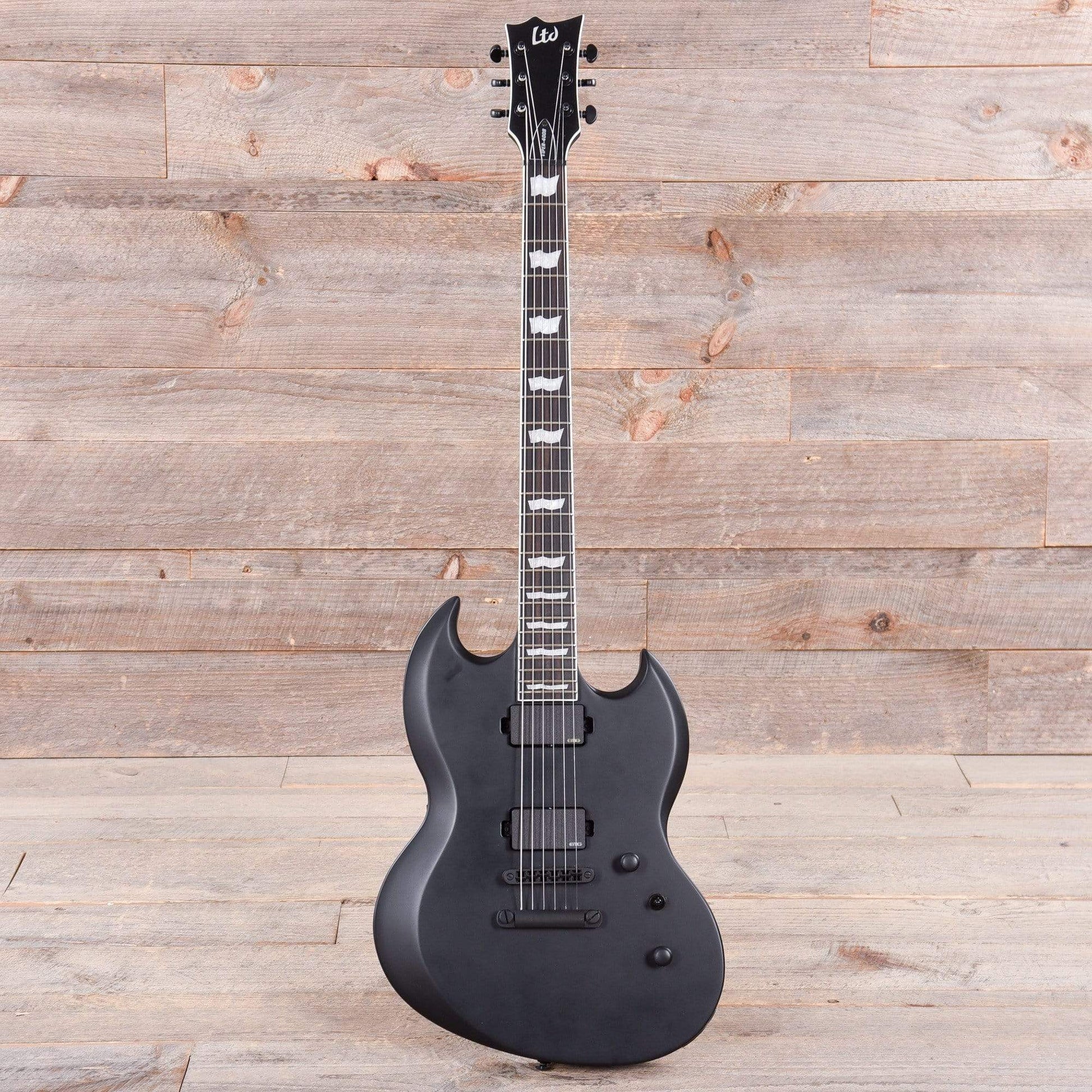 ESP LTD Viper-400 Baritone Black Satin Electric Guitars / Baritone