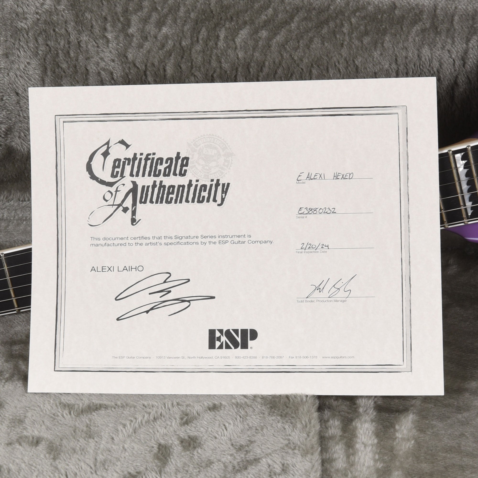 ESP Alexi Hexed Purple Fade w/Pinstripes Electric Guitars / Solid Body