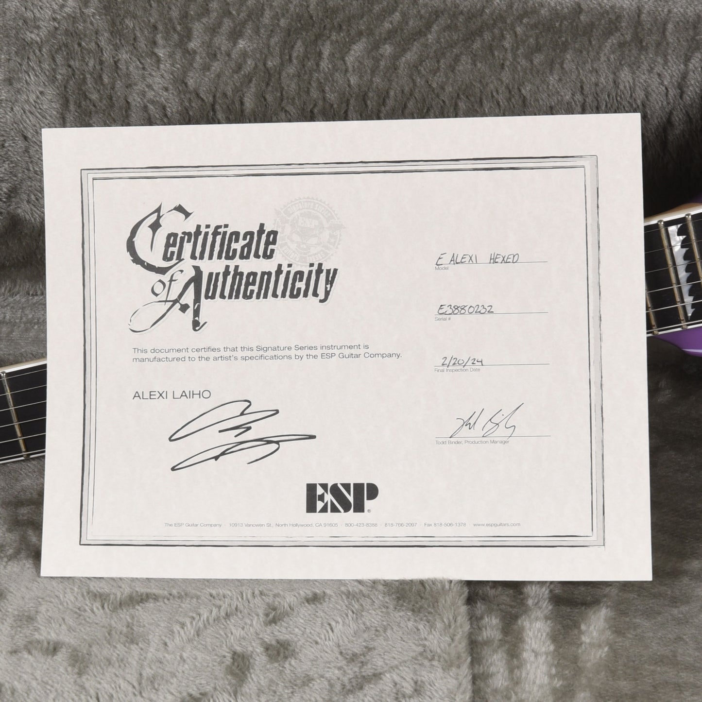 ESP Alexi Hexed Purple Fade w/Pinstripes Electric Guitars / Solid Body