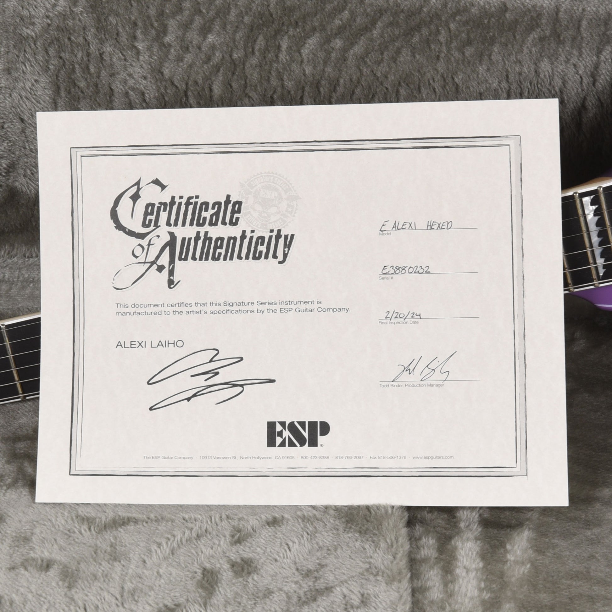 ESP Alexi Hexed Purple Fade w/Pinstripes Electric Guitars / Solid Body
