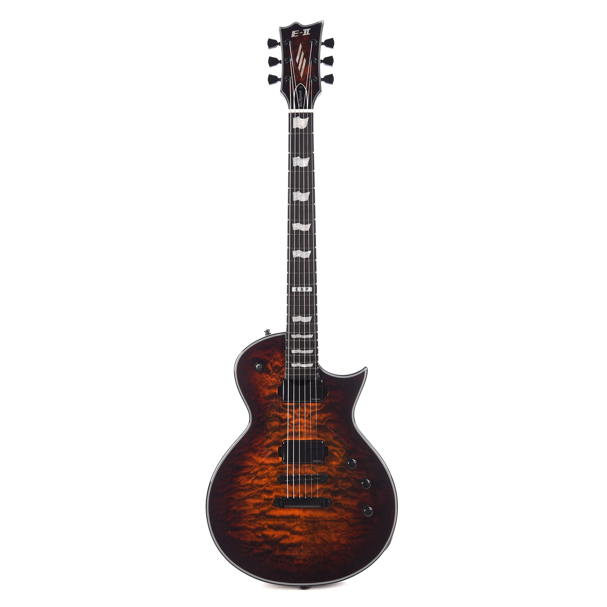 ESP E-II EC QM Tiger Eye Sunburst Electric Guitars / Solid Body