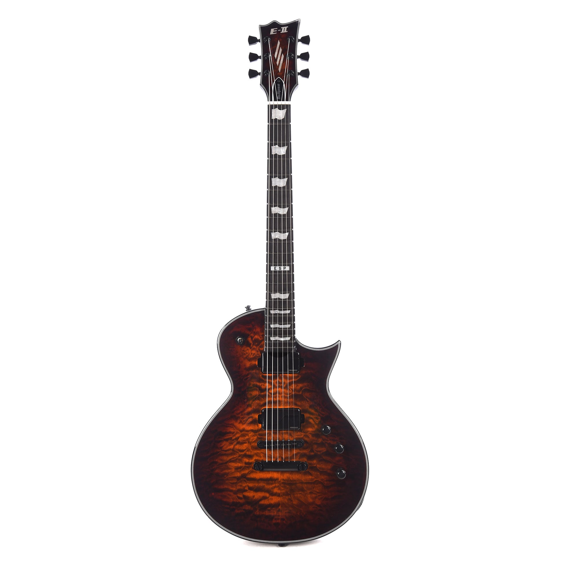 ESP E-II EC QM Tiger Eye Sunburst Electric Guitars / Solid Body