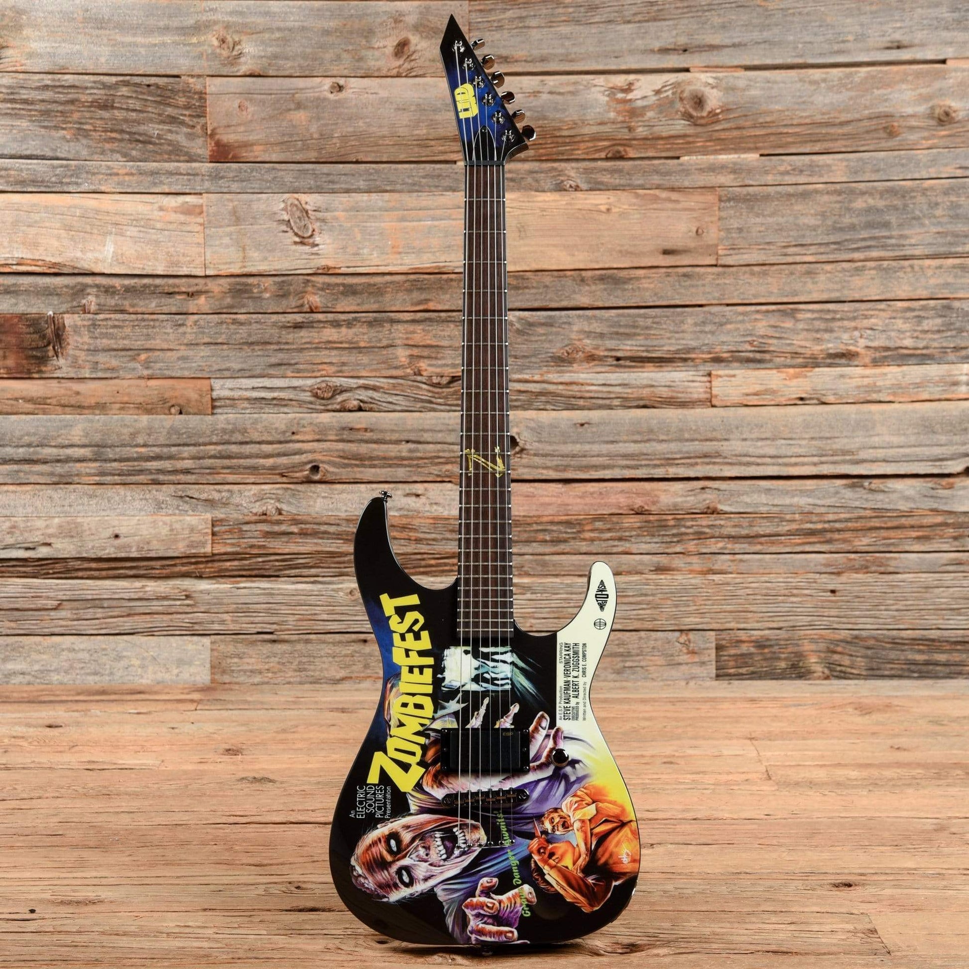 ESP LTD Signature Series Kirk Hammett Zombiefest Prototype Black Electric Guitars / Solid Body