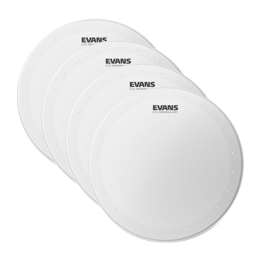 Evans 14" Genera Dry Snare Drum Batter Head (4 Pack Bundle) Drums and Percussion / Parts and Accessories / Heads