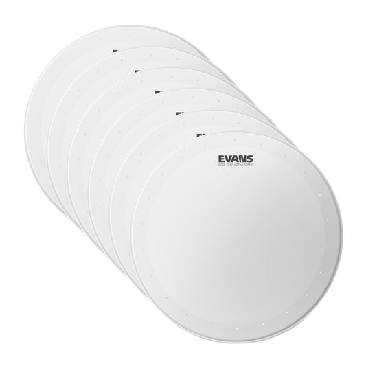 Evans 14" Genera Dry Snare Drum Batter Head (6 Pack Bundle) Drums and Percussion / Parts and Accessories / Heads
