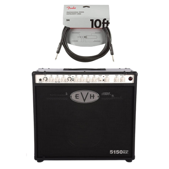 EVH 5150 III 50-Watt 6L6 1x12 Combo Black Cable Bundle Amps / Guitar Combos