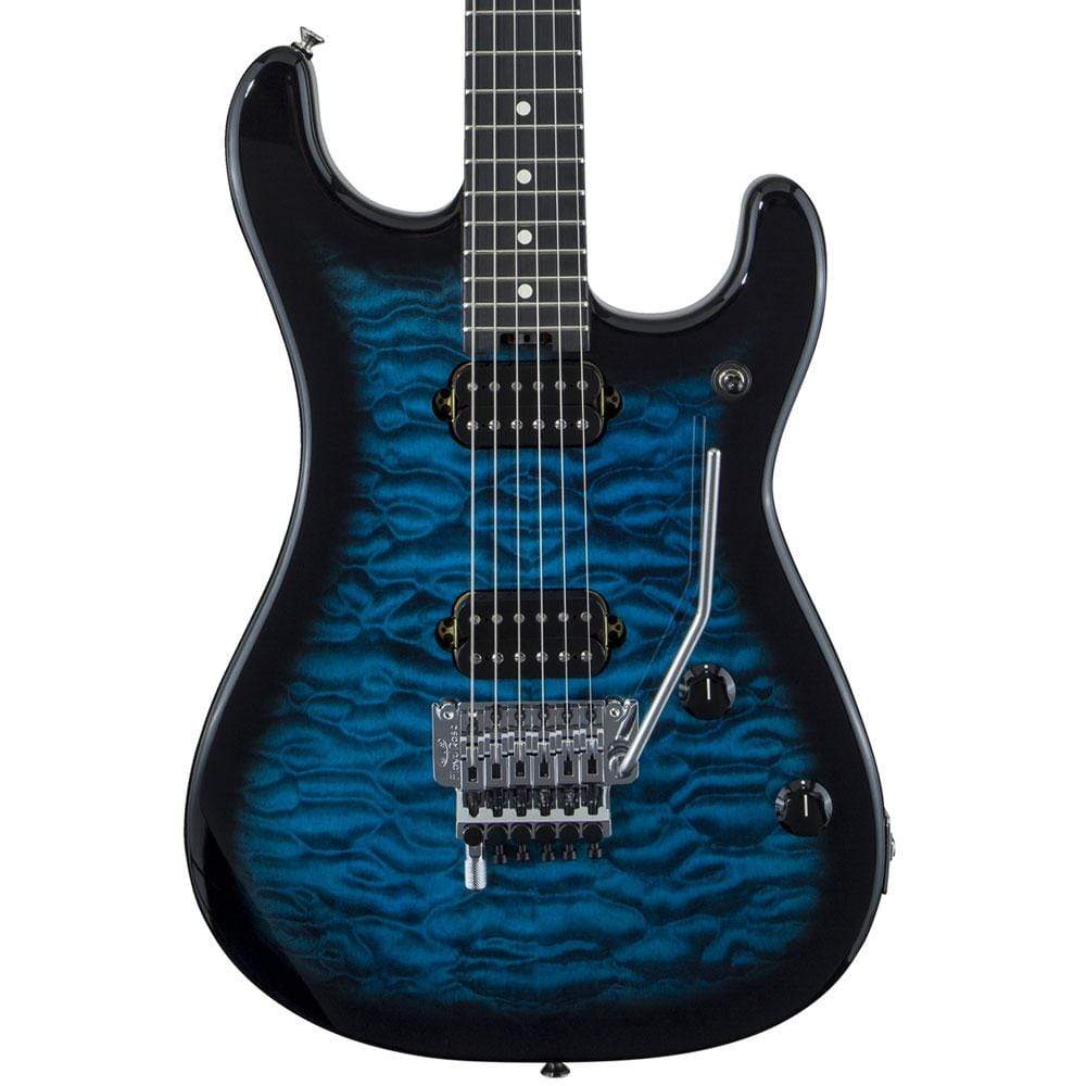 5150 Blue Raspberry EVH 5150 Quilted Maple Transparent Blue Burst – Chicago Music Exchange