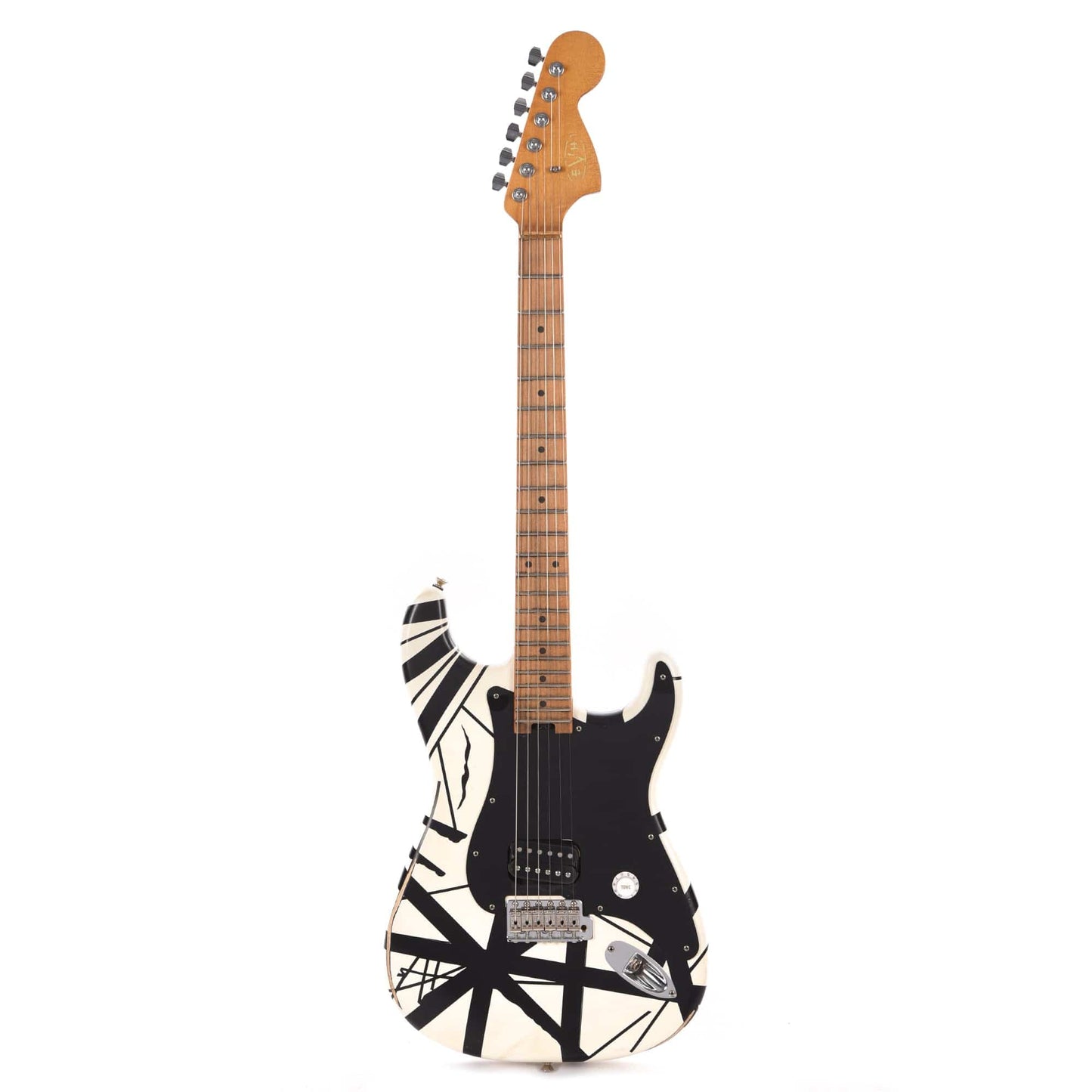 EVH Striped Series '78 Eruption Relic Black w/White Stripes Electric Guitars / Solid Body