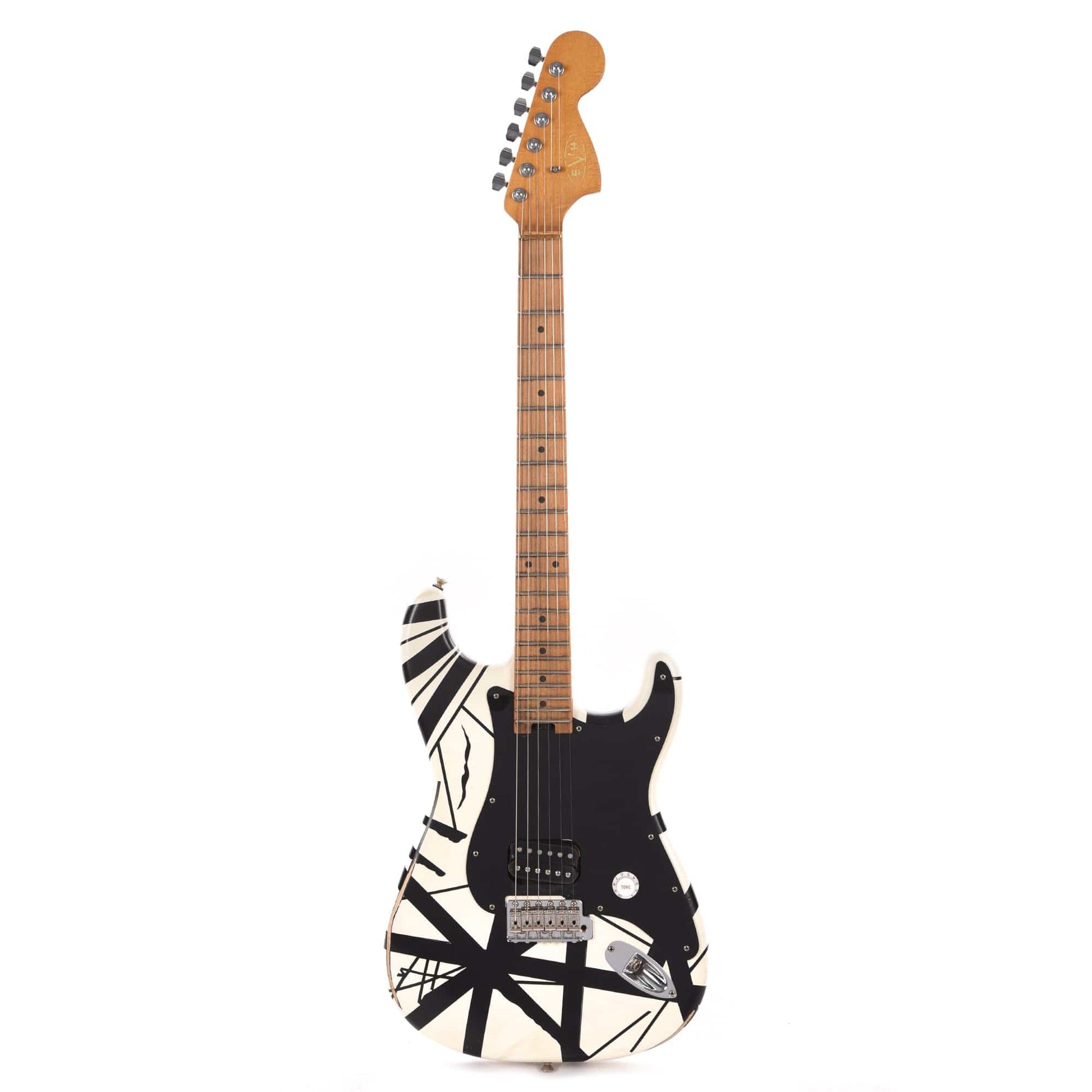 EVH Striped Series '78 Eruption Relic Black w/White Stripes Electric Guitars / Solid Body