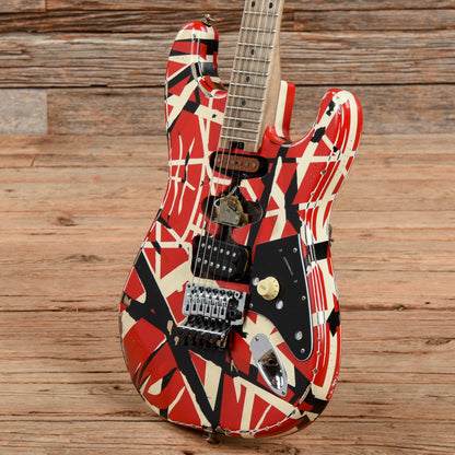EVH Striped Series Frankie Red White Black Relic Red White Black 2021 Electric Guitars / Solid Body